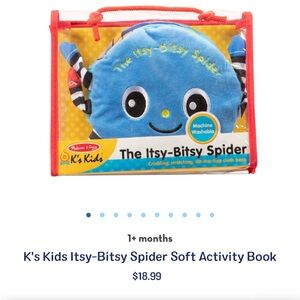 Melissa & Doug Blue Itsy-Bitsy Spider Soft Activity Book